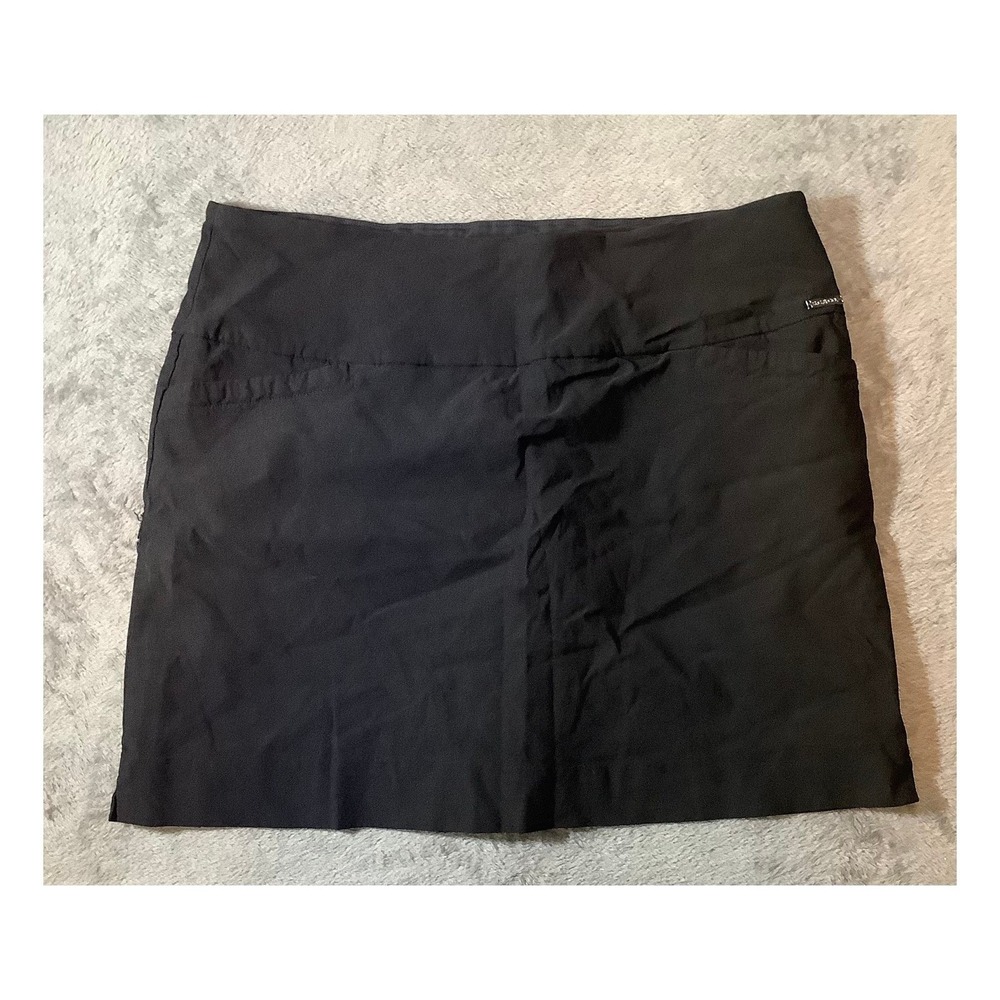 S.C. & Co. Women's XXL Black Activewear Skort Pockets Golf Tennis Travel